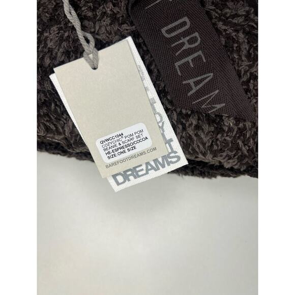 NWT Barefoot Dreams - Cozy Chic Pom Pom Beanie & Scarf Set - Picture 3 of 4